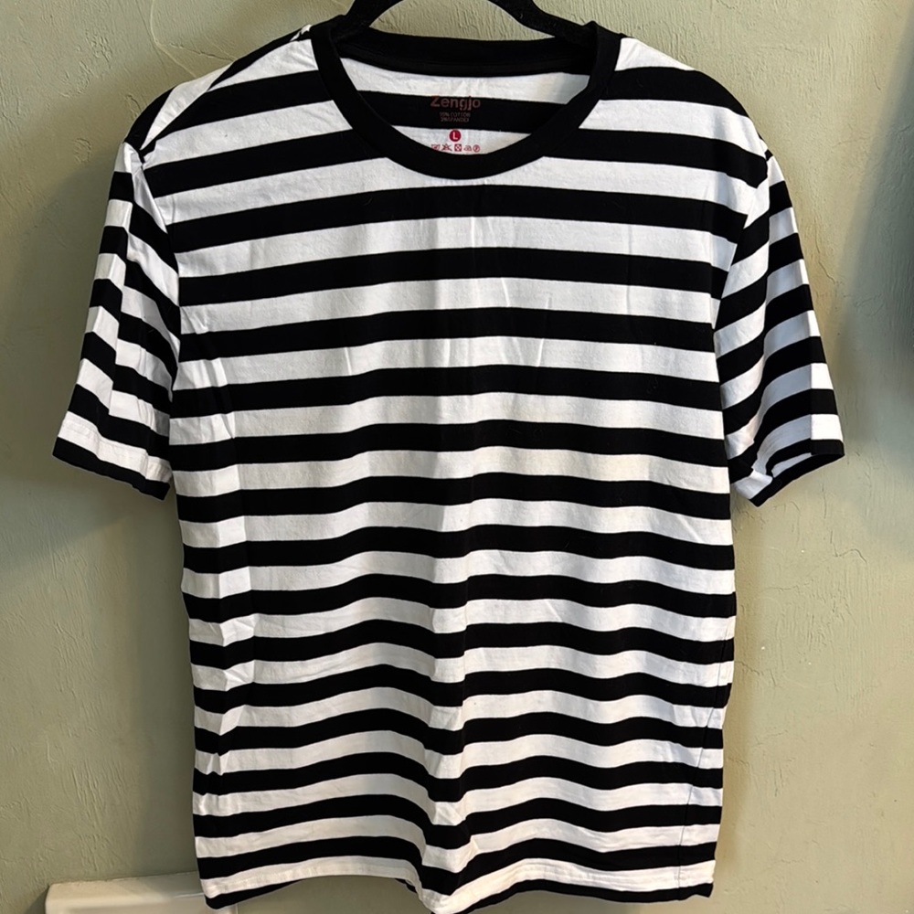 Striped Black and White Ladies Shirt